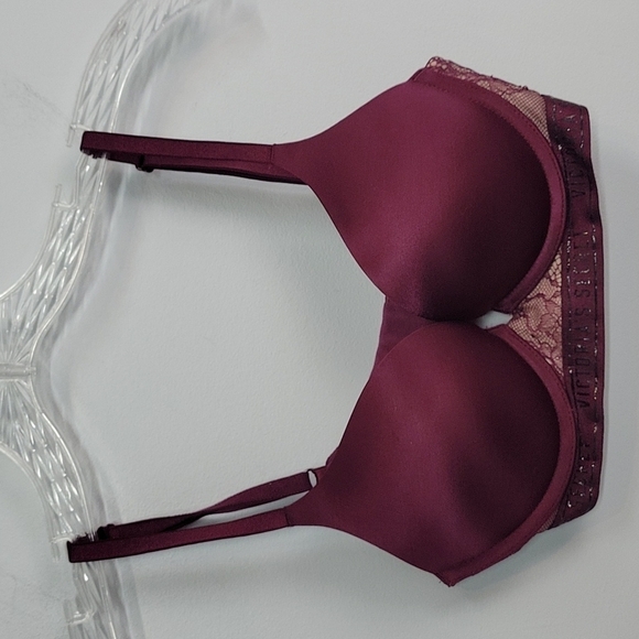 Victoria's Secret Bombshell Push-Up Padded Bra burgundy red 32A
